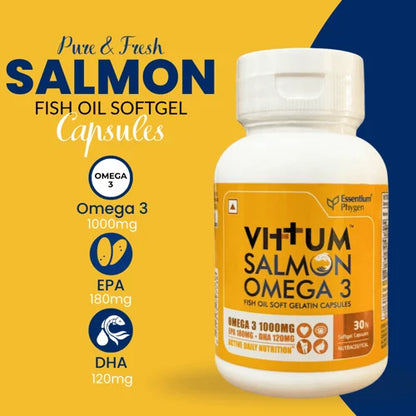 Vittum Salmon Omega 3 Fish Oil Soft Gelatin Capsule