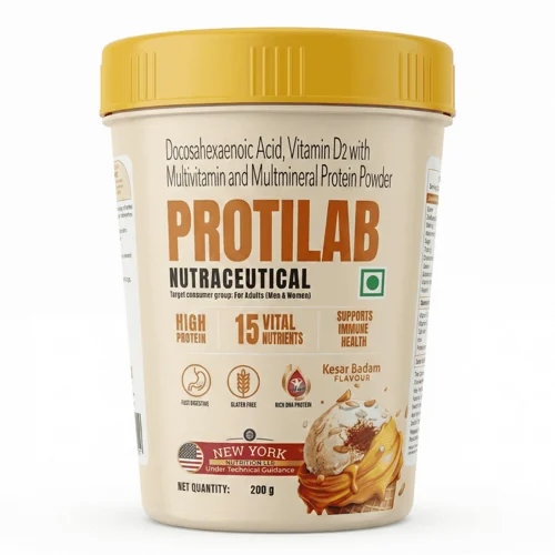 Protilab Kesar Badam Flavour Protein Powder 200gm