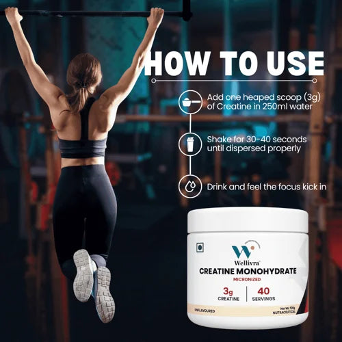 Wellivra Creatine Monohydrate Micronized Powder