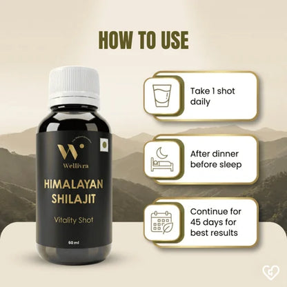 Wellivra Himalayan Shilajit Vitality Shot 60ml x 2